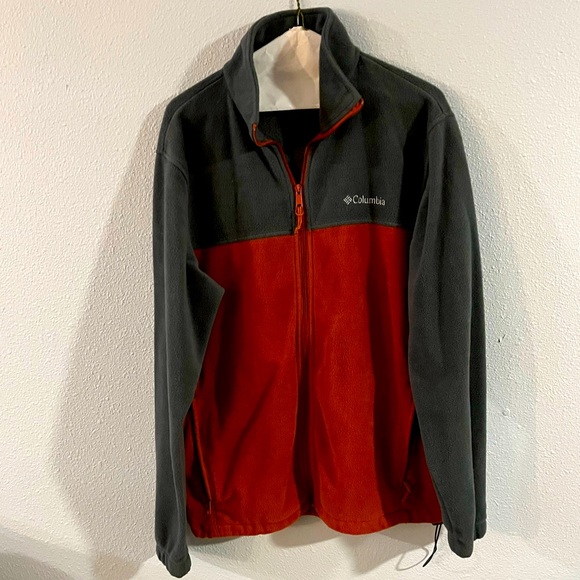 Columbia Orange and Grey. Large Men’s Fleece Jacket. - Picture 1 of 3